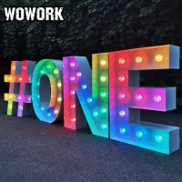 2020 WOWORK Decorative led letter lights marquee sign backdrop setting for stage wedding