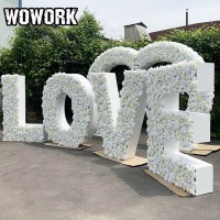 WOWORK big metal frame free standing engagement floral LOVE Letters for event backdrop