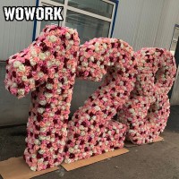 WOWORK custom Metal frame letter of Flower balloon decoration framework letters for wedding love letter table