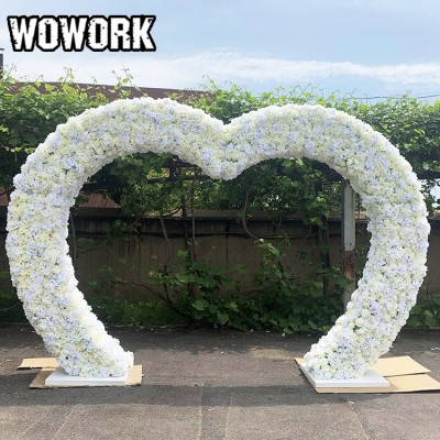 WOWORK Giant outdoor heart shaped wedding arch flowers for decorations