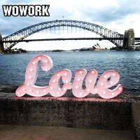 WOWORK Personalized Wedding Backdrop illuminated big love led sign marquee letter lights