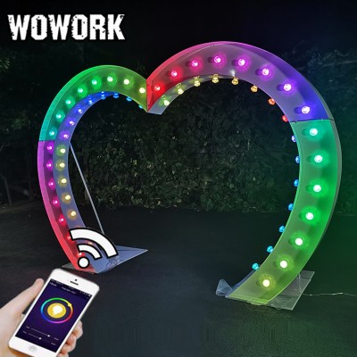 WOWORK wholesale event decor outdoor light up giant archway wedding arch stage decorations