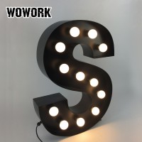 WOWORK carnival metal free standing alphabet string bulb lights