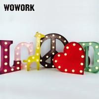 WOWORK LED alphabet stand christmas vintage letter display for festival celebration