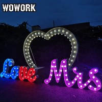 WOWORK 3D illuminated huge watertight led wedding arch flower arch backdrops for wedding events