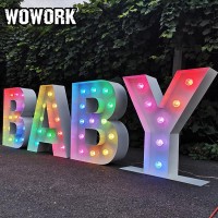 WOWORK Cheap Price 5ft Love Large Giant Letters Light Up Signs For Sale